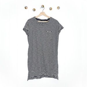 ATM Stripe Slub Jersey Boyfriend Dress Tee Shirt Anthony Mark Melillo